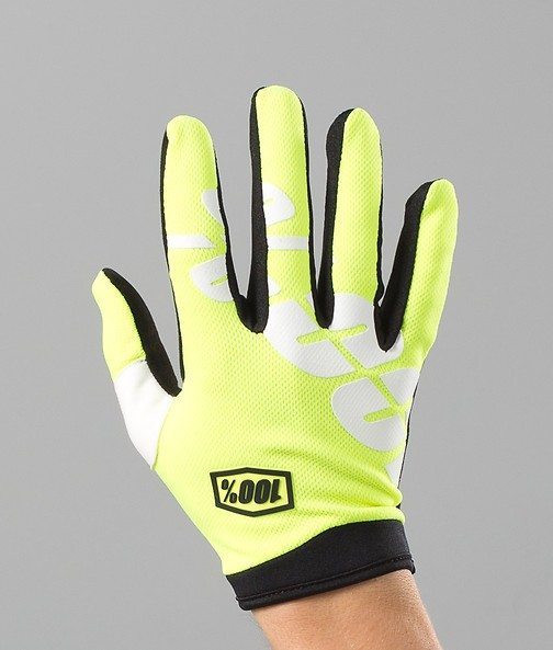 Guantes 100% iTrack Neon Yellow