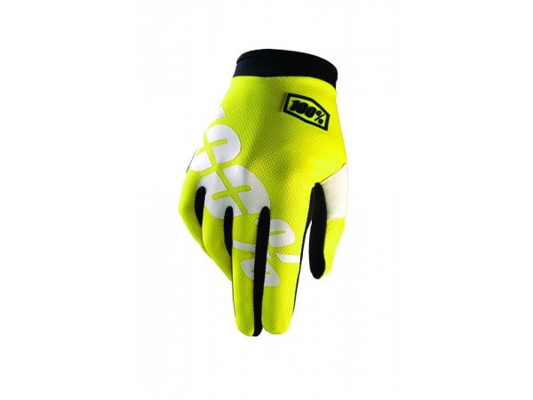 Guantes 100% iTrack Neon Yellow